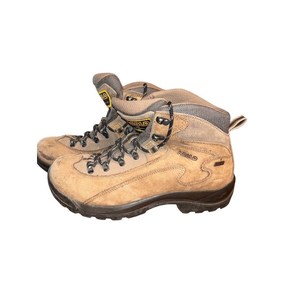ASOLO Brown Leather FSN 280 Gore-Tex Hiking Mountaineering Boots Women Size 8.5